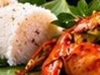 Curry de crab Jaffna cu Pittu de cocos