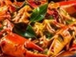 Curry de crab cu pâine prăjită