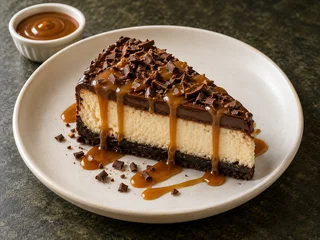 Cheesecake cu ciocolată și caramel