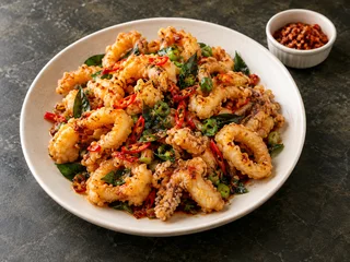 Hot Battered Cuttlefish — Devilled