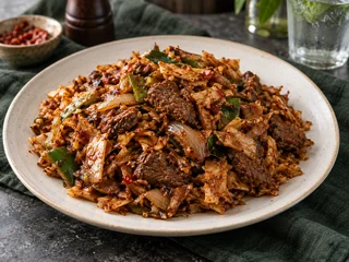 Kottu cu vită Devilled